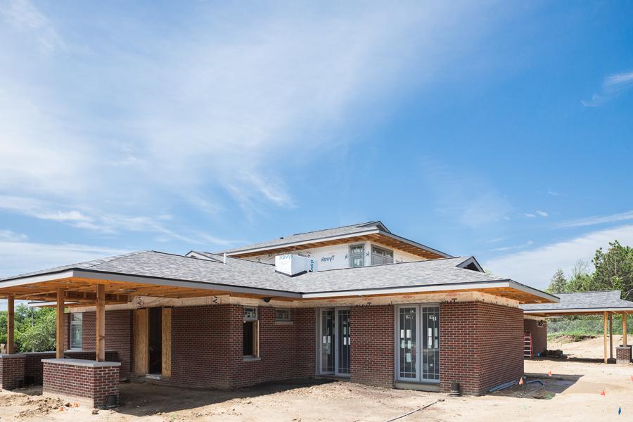 Image of the future president's residence, which features Prairie Style architechture.